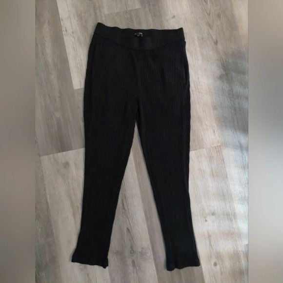 Eileen Fisher Ribbed Knit Pull-on pant black Minimalist Medium - Picture 3 of 9
